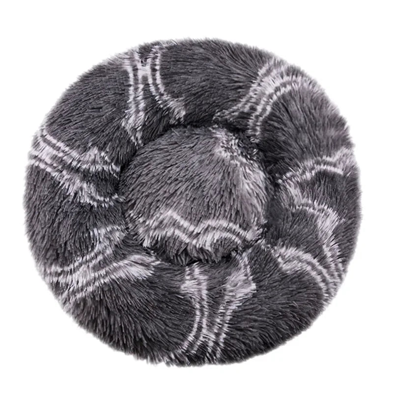 Large Dog Bed - Round Plush Pet Sleeping Mat Washable Cushion