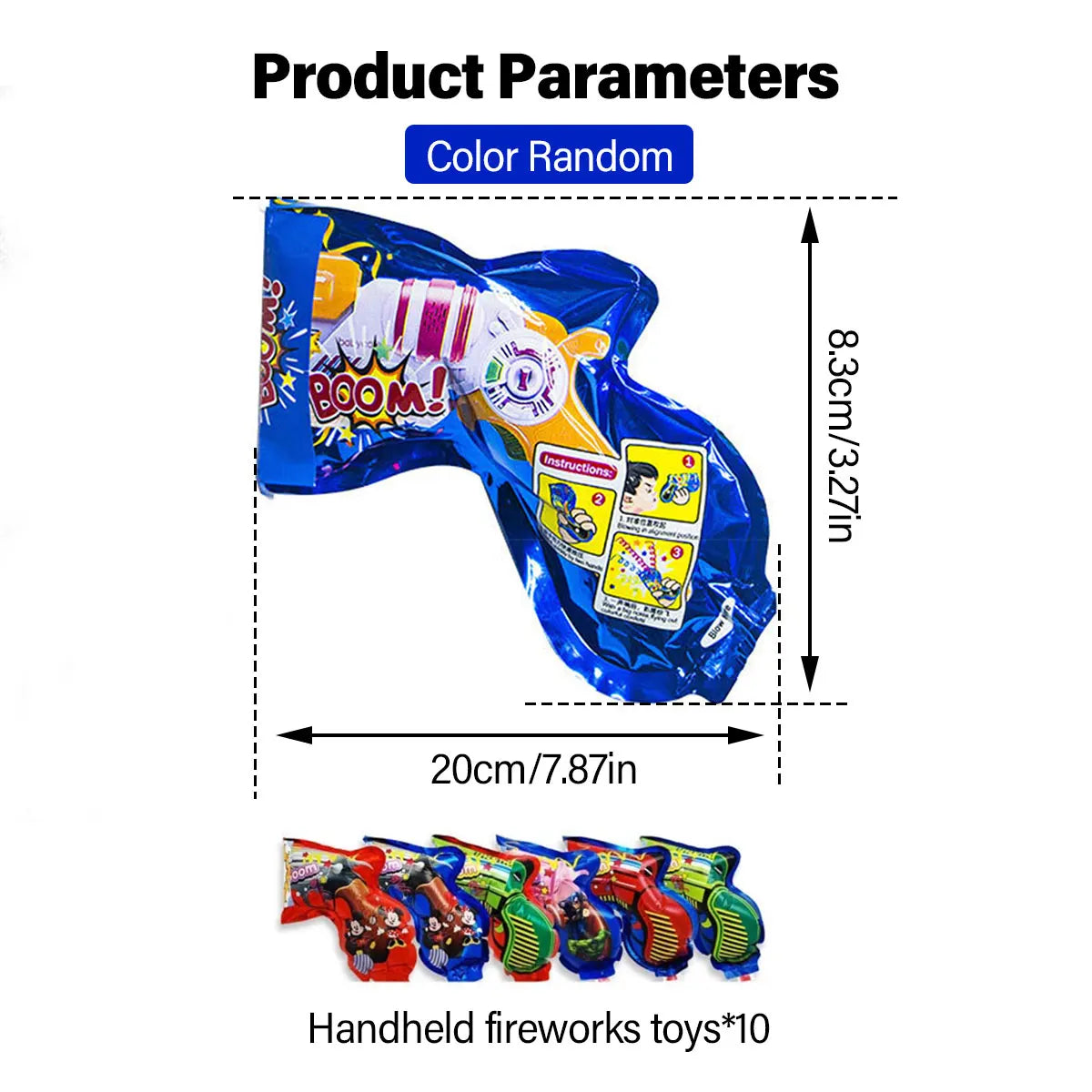 Party Confetti Poppers - Handheld Celebration Shooter Set - Image 2