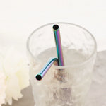 Reusable Metal Straws Set - 8 Pack Stainless Steel with Brush - Image 2