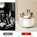 360° Rotating Makeup Organizer - Multi-Compartment Cosmetic Holder - Image 6