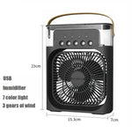 3-in-1 Portable Air Cooler - Mini Fan Humidifier with LED Light