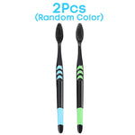 Bamboo Charcoal Toothbrush Set - 10 Pack Soft Bristle for Family