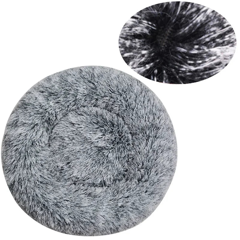 Large Dog Bed - Round Plush Pet Sleeping Mat Washable Cushion