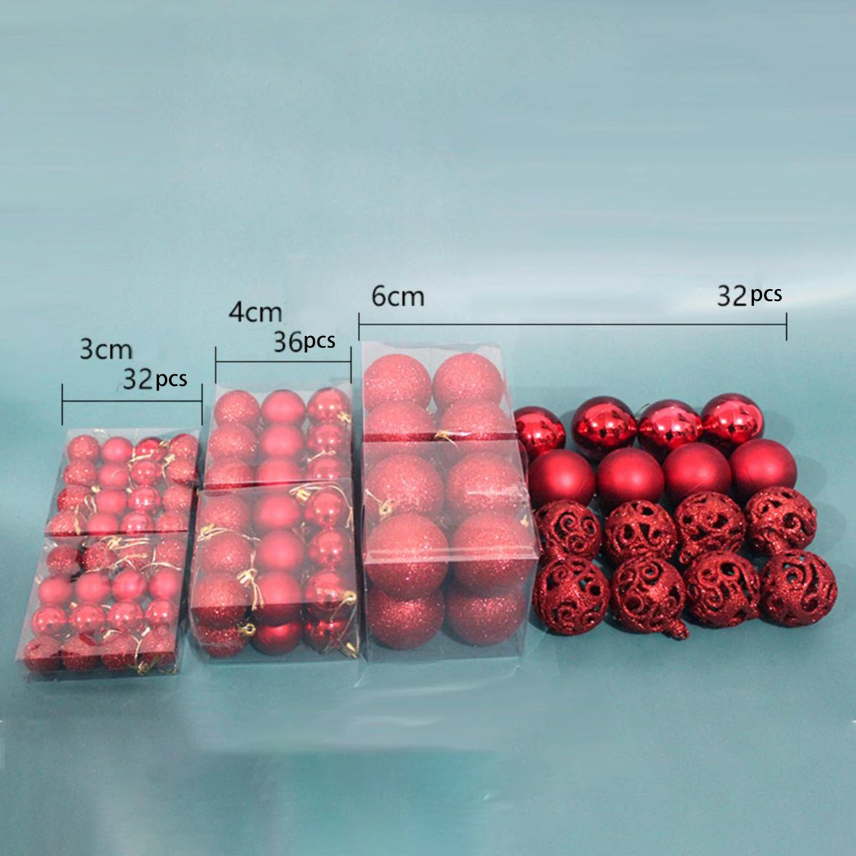 100Pcs Christmas Ball Ornaments Tree Decorative Shatterproof - Image 6