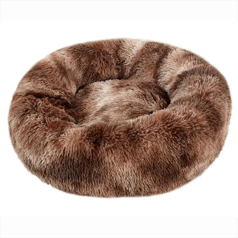 Large Dog Bed - Round Plush Pet Sleeping Mat Washable Cushion