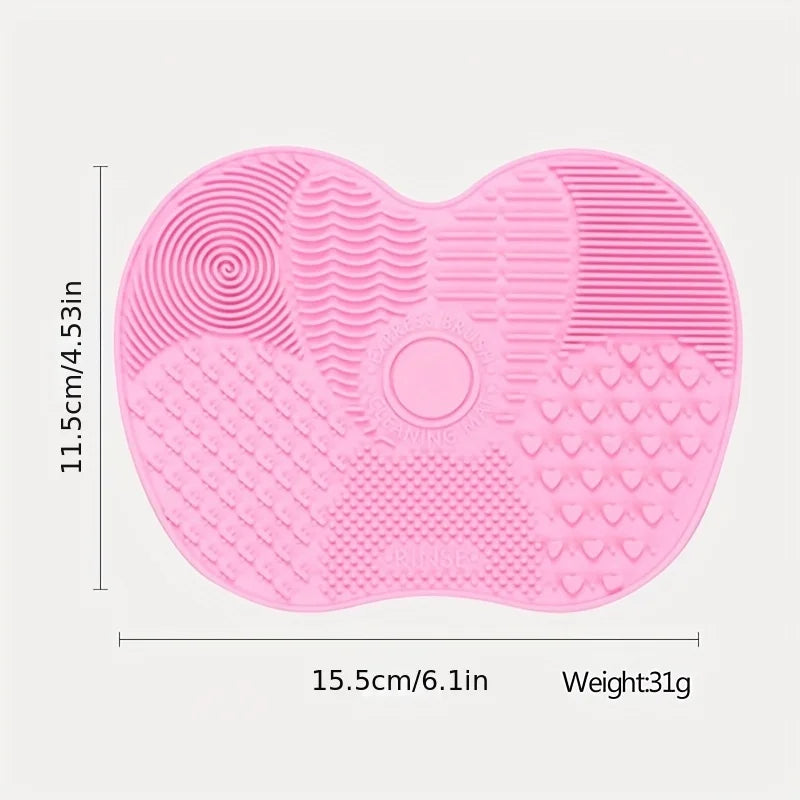Silicone Makeup Brush Cleaner - Portable Washing Scrubber Mat - Image 6