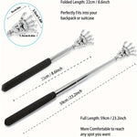 Telescopic Back Scratcher - Extendable Stainless Steel Massager - Image 2
