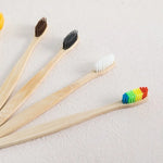 Bamboo Charcoal Toothbrush Set - 10 Pack Soft Bristle for Family - Image 4