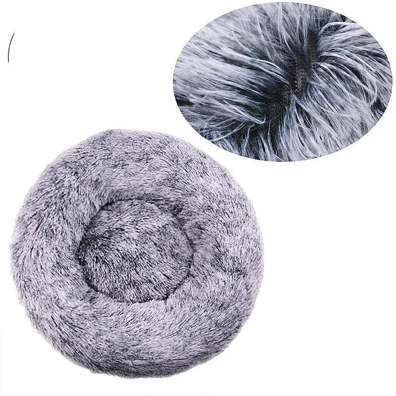 Large Dog Bed - Round Plush Pet Sleeping Mat Washable Cushion