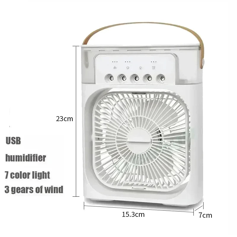 3-in-1 Portable Air Cooler - Mini Fan Humidifier with LED Light