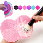 Silicone Makeup Brush Cleaner - Portable Washing Scrubber Mat