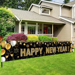 Happy New Year 2025 Banner - Gold Party Backdrop Decoration - Image 2