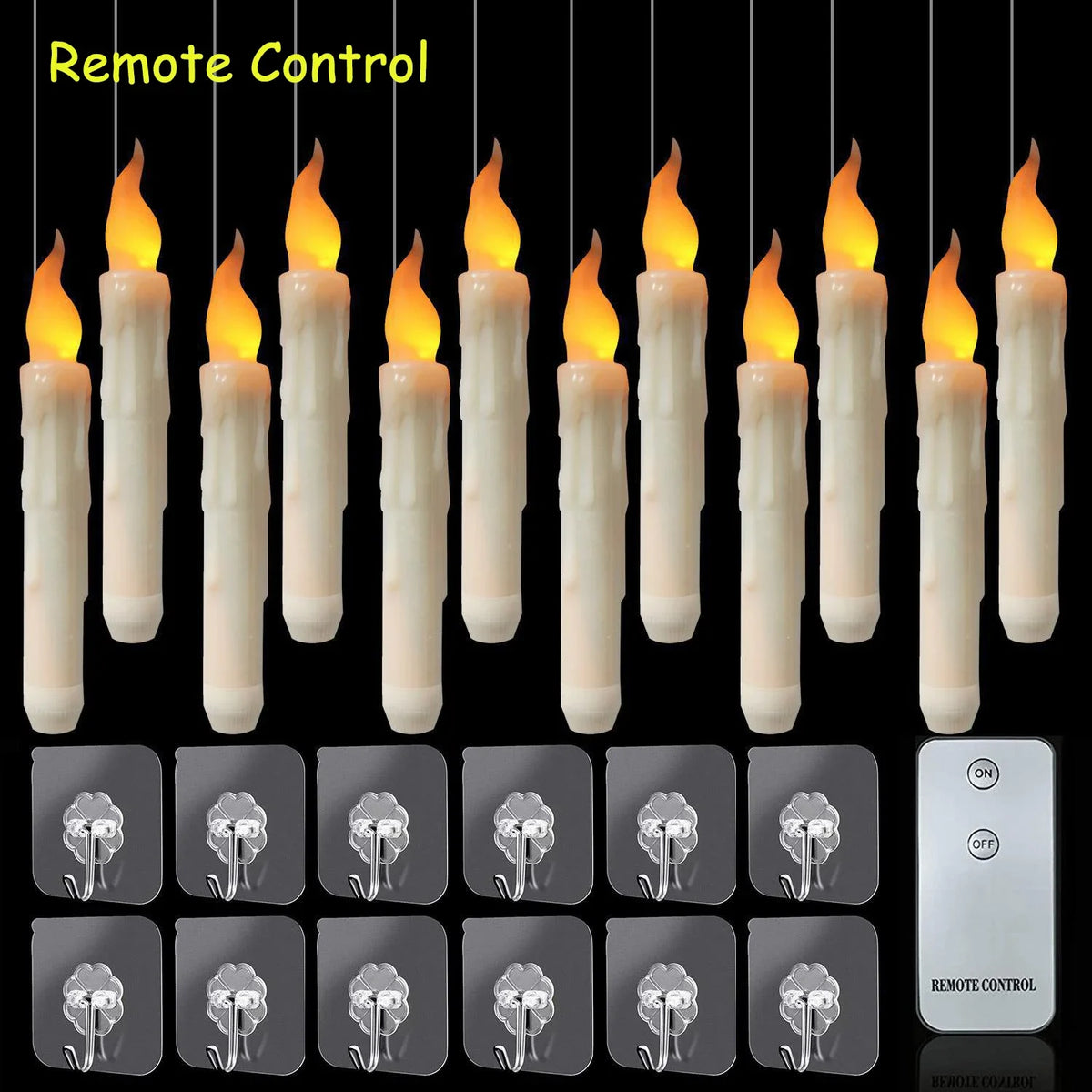 Flameless LED Candles with Remote - Battery Operated Flickering Set